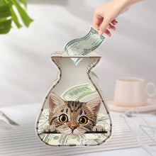 Load image into Gallery viewer, Acrylic Wooden Cat DIY Money Storage Box Diamond Art Decors for Adults Beginners
