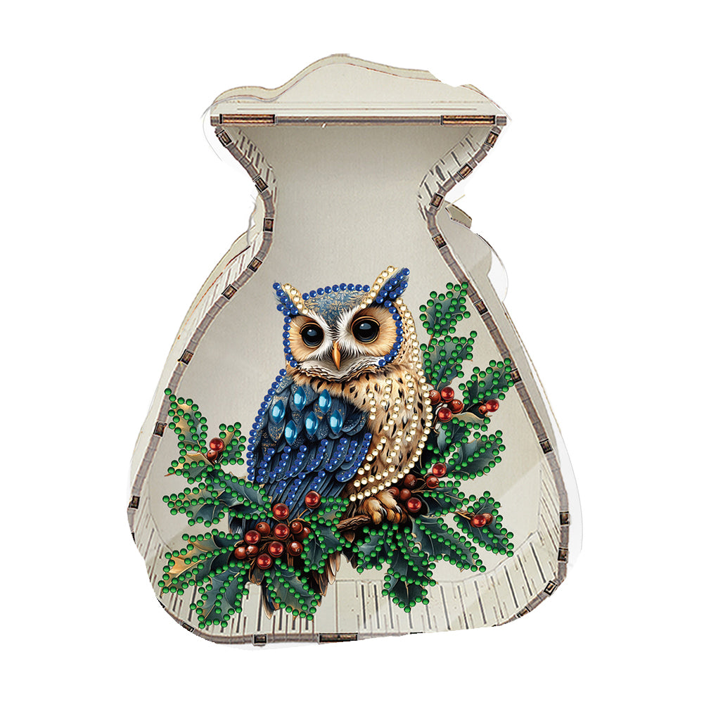 Acrylic Wooden Cat DIY Money Storage Box Diamond Art Decors for Adults Beginners