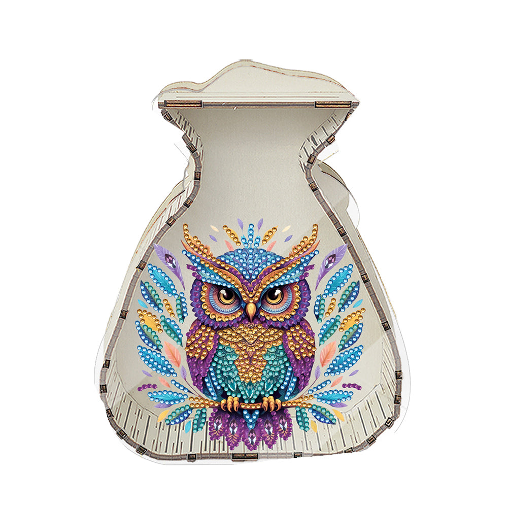 Acrylic Wooden Cat DIY Money Storage Box Diamond Art Decors for Adults Beginners