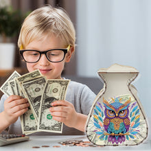 Load image into Gallery viewer, Acrylic Wooden Cat DIY Money Storage Box Diamond Art Decors for Adults Beginners
