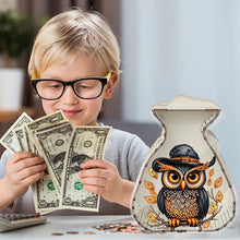 Load image into Gallery viewer, Acrylic Wooden Cat DIY Money Storage Box Diamond Art Decors for Adults Beginners
