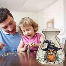 Load image into Gallery viewer, Acrylic Wooden Cat DIY Money Storage Box Diamond Art Decors for Adults Beginners
