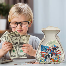 Load image into Gallery viewer, Acrylic Wooden Cat DIY Money Storage Box Diamond Art Decors for Adults Beginners
