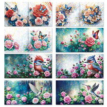 Load image into Gallery viewer, 8pcs Diamond Painting Greeting Cards Handmade Diamond Art Cards for Adults (A)
