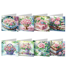 Load image into Gallery viewer, 8pcs Diamond Painting Greeting Cards Handmade Diamond Art Cards for Adults (D)
