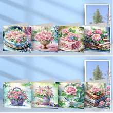 Load image into Gallery viewer, 8pcs Diamond Painting Greeting Cards Handmade Diamond Art Cards for Adults (D)
