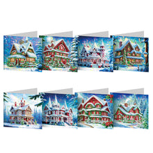 Load image into Gallery viewer, 8pcs Diamond Painting Greeting Cards Handmade Diamond Art Cards for Adults (F)
