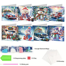 Load image into Gallery viewer, 8pcs Diamond Painting Greeting Cards Handmade Diamond Art Cards for Adults (G)
