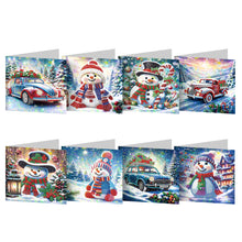 Load image into Gallery viewer, 8pcs Diamond Painting Greeting Cards Handmade Diamond Art Cards for Adults (G)
