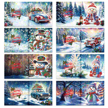 Load image into Gallery viewer, 8pcs Diamond Painting Greeting Cards Handmade Diamond Art Cards for Adults (G)
