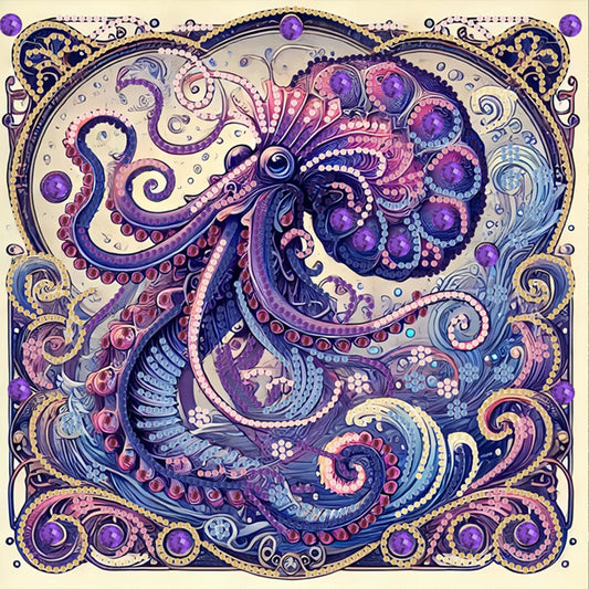 Diamond Painting - Partial Special Shaped - Octopus (30*30CM)