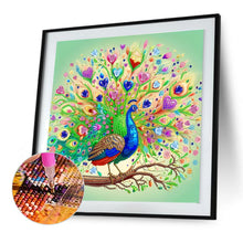 Load image into Gallery viewer, Diamond Painting - Partial Special Shaped - Peacock (30*30CM)
