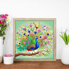 Load image into Gallery viewer, Diamond Painting - Partial Special Shaped - Peacock (30*30CM)
