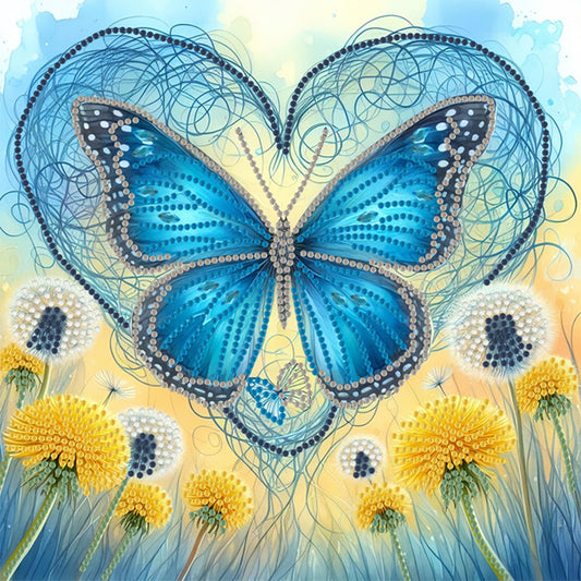 Diamond Painting - Partial Special Shaped - Butterfly (30*30CM)