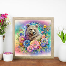 Load image into Gallery viewer, Diamond Painting - Partial Special Shaped - Bear (30*30CM)
