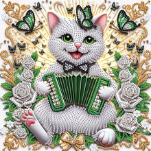 Load image into Gallery viewer, Diamond Painting - Partial Special Shaped - Funny Cat (30*30CM)
