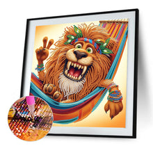 Load image into Gallery viewer, Diamond Painting - Partial Special Shaped - Funny Lion (30*30CM)
