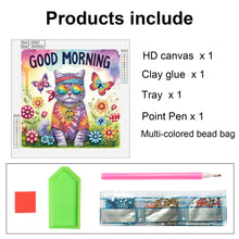 Load image into Gallery viewer, Diamond Painting - Partial Special Shaped - Funny Cat (30*30CM)
