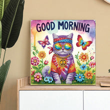 Load image into Gallery viewer, Diamond Painting - Partial Special Shaped - Funny Cat (30*30CM)
