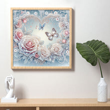 Load image into Gallery viewer, Diamond Painting - Partial Special Shaped - Flowers And Butterflies (30*30CM)
