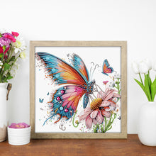 Load image into Gallery viewer, Diamond Painting - Partial Special Shaped - Flowers And Butterflies (30*30CM)
