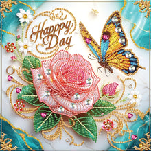 Load image into Gallery viewer, Diamond Painting - Partial Special Shaped - Flowers And Butterflies (30*30CM)
