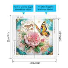 Load image into Gallery viewer, Diamond Painting - Partial Special Shaped - Flowers And Butterflies (30*30CM)
