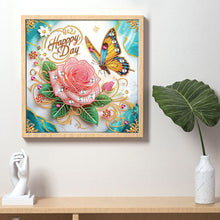 Load image into Gallery viewer, Diamond Painting - Partial Special Shaped - Flowers And Butterflies (30*30CM)
