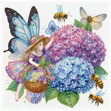 Load image into Gallery viewer, Diamond Painting - Partial Special Shaped - Flowers And Butterflies (30*30CM)
