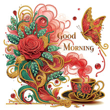 Load image into Gallery viewer, Diamond Painting - Partial Special Shaped - Flowers And Butterflies (30*30CM)
