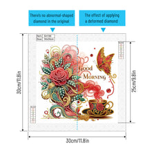 Load image into Gallery viewer, Diamond Painting - Partial Special Shaped - Flowers And Butterflies (30*30CM)
