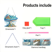 Load image into Gallery viewer, Seaside Mushroom 2D Flat DIY Diamond Art Pendant Window Hanging Art for Home
