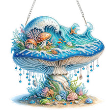 Load image into Gallery viewer, Seaside Mushroom 2D Flat DIY Diamond Art Pendant Window Hanging Art for Home
