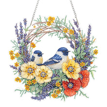 Load image into Gallery viewer, Flowers Birds 2D Flat DIY Diamond Art Pendant Window Hanging Art for Home Decor
