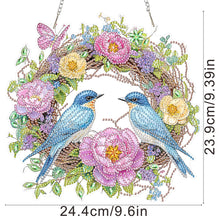 Load image into Gallery viewer, Flowers Birds 2D Flat DIY Diamond Art Pendant Window Hanging Art for Home Decor
