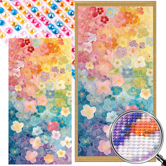 AB Diamond Painting - Full Round - Colorful Flowers (40*80CM)