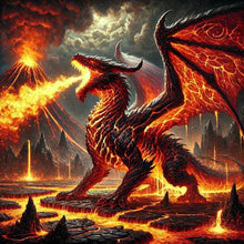 Load image into Gallery viewer, Diamond Painting - Full Round - Dragon (40*40CM)
