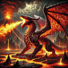 Load image into Gallery viewer, Diamond Painting - Full Round - Dragon (40*40CM)
