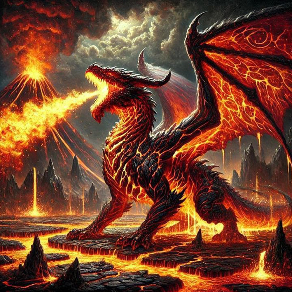 Diamond Painting - Full Round - Dragon (40*40CM)