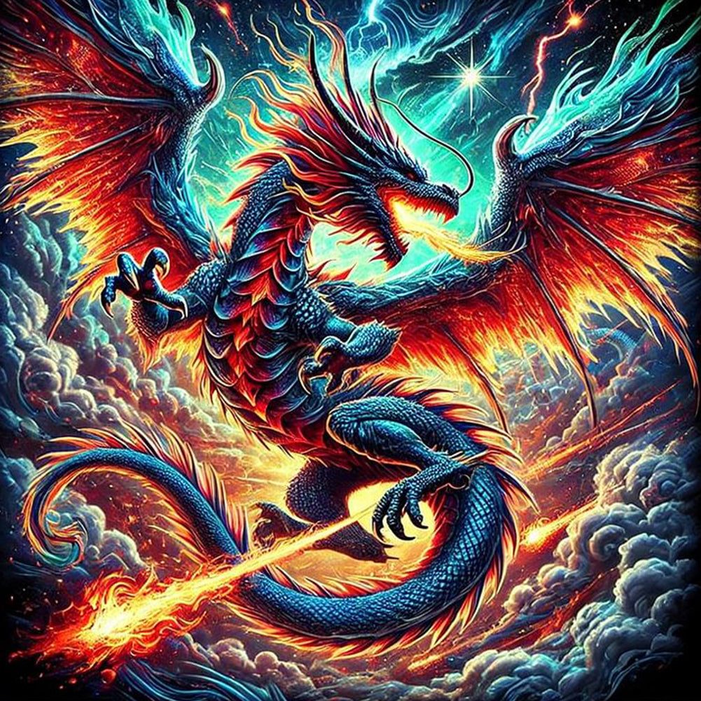 Diamond Painting - Full Round - Dragon (40*40CM)