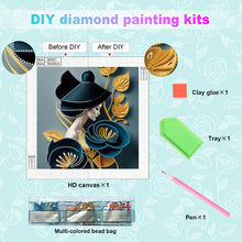 Load image into Gallery viewer, Diamond Painting - Partial Special Shaped - Elegant Beauty (30*30CM)
