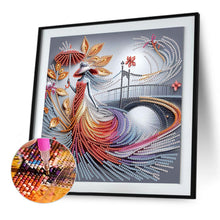Load image into Gallery viewer, Diamond Painting - Partial Special Shaped - Elegant Umbrella Beauty (30*30CM)
