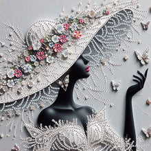 Load image into Gallery viewer, Diamond Painting - Partial Special Shaped - Elegant Black Beauty (30*30CM)
