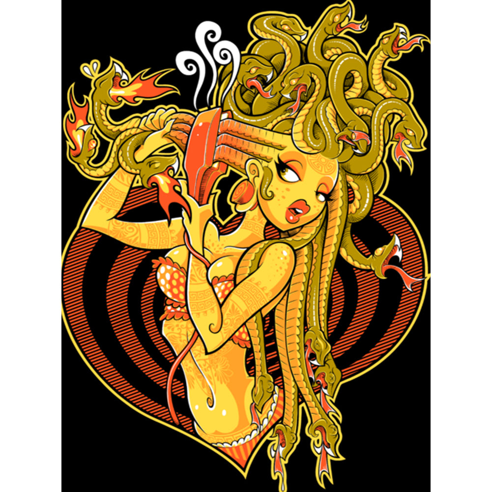 Diamond Painting - Full Round - Girl Medusa (30*40CM)