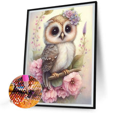 Load image into Gallery viewer, AB Diamond Painting - Full Round - Owl On Flower Branch (40*50CM)
