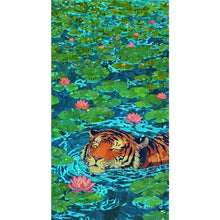 Load image into Gallery viewer, Diamond Painting - Full Square - Tiger In The Water Lily Pond (40*75CM)
