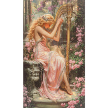 Load image into Gallery viewer, AB Diamond Painting - Full Round - Blonde Playing Harp (40*70CM)
