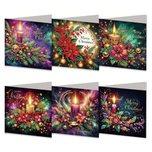 Load image into Gallery viewer, 6PCS DIY Christmas Diamond Art Greeting Cards Congratulations Cards &amp; Gifts
