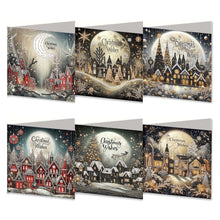 Load image into Gallery viewer, 6PCS DIY Christmas Diamond Art Greeting Cards Congratulations Cards &amp; Gifts
