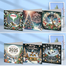 Load image into Gallery viewer, 6PCS DIY Christmas Diamond Art Greeting Cards Congratulations Cards &amp; Gifts
